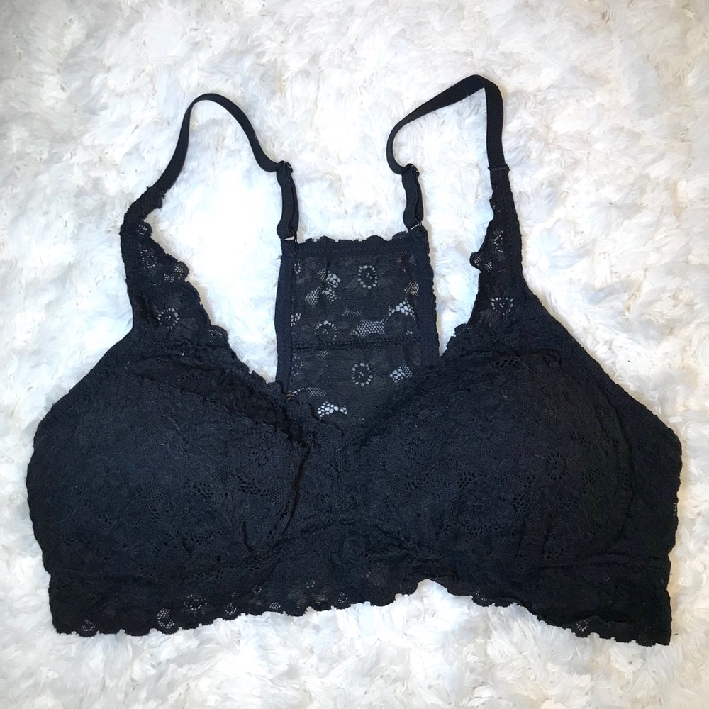 Aerie Padded Black Lace Bralette